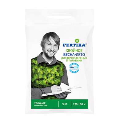 Фертика Хвойное Весна-Лето для Вечнозеленых NPK 10:7:14 + Mg + S, 5 кг