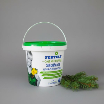 Фертика Хвойное для вечнозеленых, Лето NPK 8:11:23+MG+S6, 1 кг