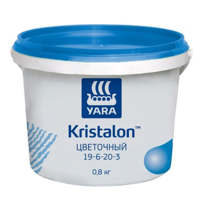 Кристалон  Голубой (цветочный), NPK 19:6:20:3 + МЭ, 0, 8кг