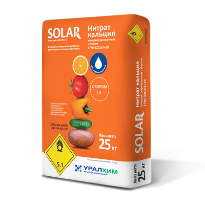 Нитрат кальция концентрированный с Бором 17N:32CaO:1B, 25 кг