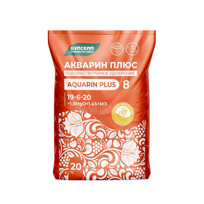 Акварин 8 Плюс 19-6-18 + 1.5MgO + 1.4S, 20 кг
