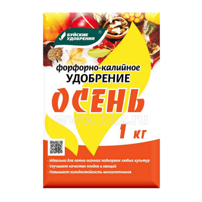Удобрение фосфорно-калийное  Осень P5:K18:Ca6:Mg2.5:S12+В0.15, 1 кг