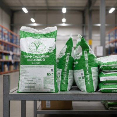 Торф садовый верховой кислый, 65 л